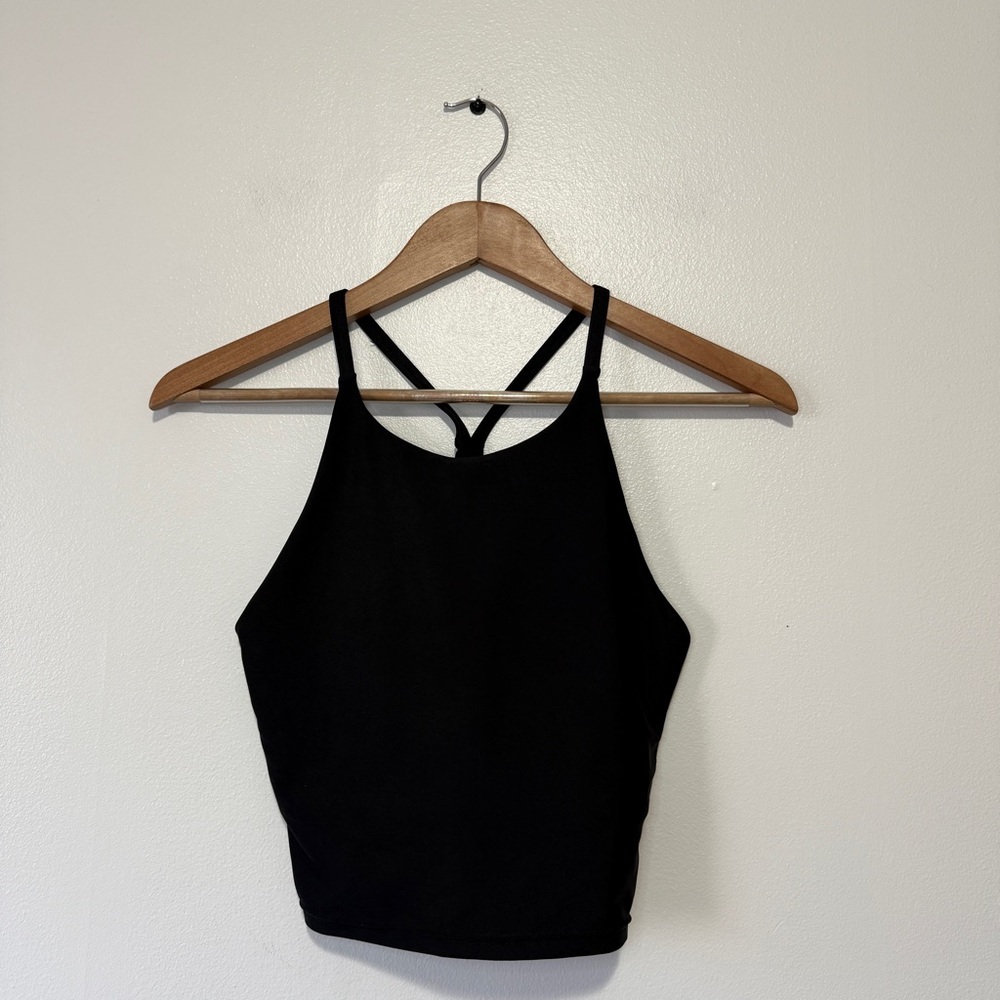 Old Navy Powersoft black longline racerback bra Size Small